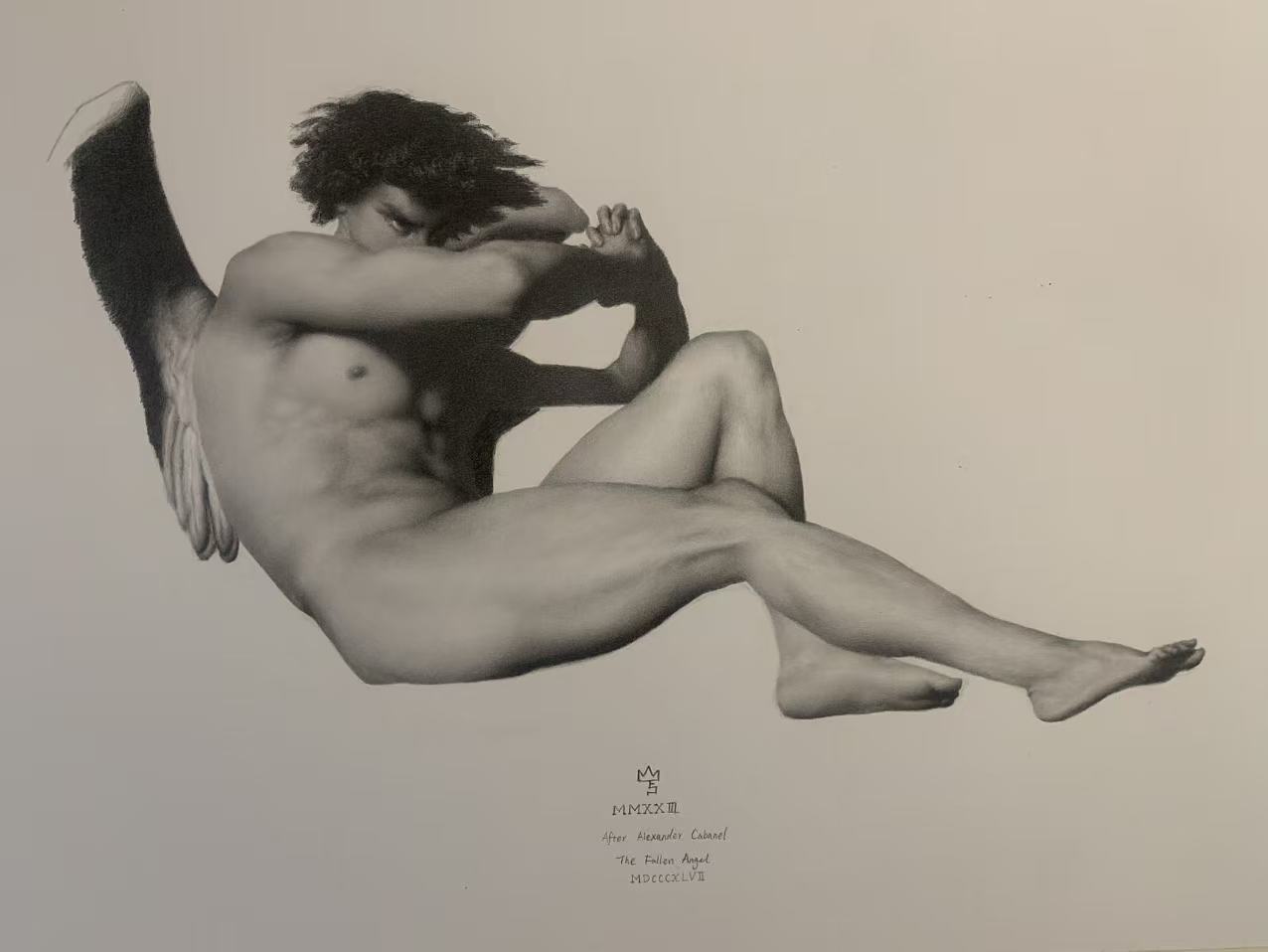 Academic drawing study demonstrating classical art training in Florence